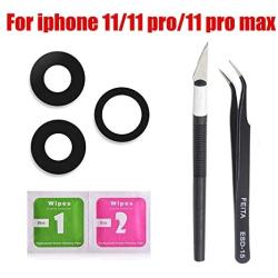 Afeax Compatible OEM Original Back Rear Camera Lens Glass Replacement for iPhone 11 and iPhone 11 Pro and iPhone 11 Pro Max with Reparing Tool