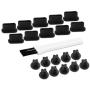 PortPlugs Anti Dust Plugs USB C (10 Pairs) - Compatible with Samsung s10, s8, s9 Plus, Note 9, Pixel, Any Type C with Headset Jack Silicone (Black)
