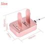 2-in-1 Charging Stand Compatible with iPhone 11/XS/8/8Plus/7/iPad/Airpods1/2/Airpods pro, Aluminum Alloy Built-in USB Cell Phone Charging Stations, Dual Charger Station, Mobile Phone Holde (Rose Gold)