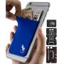 Gecko Travel Tech Blue Phone Wallet Adhesive - Blue Case Wallet for All Smartphones - Cellphone Case Wallet Blue
