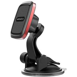 Magnetic Car Phone Mount with Adjustable Arm Universal Dashboard Windshield Cell Phone Holder for Car Dash Strong Gel Suction Compatible with iPhone 11 11pro Xs XS Max XR 8 7, Samsung S10 S9 S8 S7