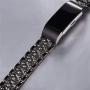 Valchinova Fitbit Charge 2 Band with Bling Rhinestone Adjustable Metal Fitbit Charge 2 Strap Bracelet Replacement Black Silver Rose Gold (Black)
