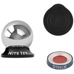 Nite Ize Steelie Dash Mount Kit Plus - Magnetic Car Dash Mount for Smartphones with 2x Holding Power and Restickable Magnet Adapter