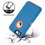 iPhone 6/6S Case Shockproof High Impact Tough Rubber Rugged Hybrid Case Silicone Triple Protective Anti-Shock Shatter-Resistant Mobile Phone Case for iPhone 6/6S 4.7"(Blue-Orange)