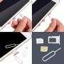 AYWFEY 16 Pieces SIM Card Removal Openning Tool Tray Eject Pins Needle Opener Ejector Compatible with All iPhone Apple iPad HTC Samsung Galaxy Cell Phone Smartphone Watchchain Link Remover