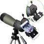 Gosky Universal Cell Phone Adapter Mount - Compatible Binocular Monocular Spotting Scope Telescope Microscope-Fits almost all Smartphone on the Market -Record The Nature The World