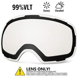 OutdoorMaster Ski Goggles PRO Replacement Lens - 20+ Different Colors