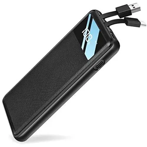 Portable Charger, Elzle Ultra Slim Power Bank with LCD Display, Built-in Portable Charger USB C,Fast Charge External Battery Phone Charger for iPhone, Samsung,ipad and More (20000)