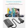 Wishinkle UL Certified 4 Port Multi USB Passenger 4.92ft Car Charger, Front Back/Rear Seat 4.8A Adapter, Compatible for iPhone Xs/Max/XR/X/8, iPad Pro/Air 2/Mini, Samsung Galaxy Note9/S9/S9+ and More