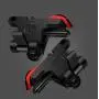 HOJI Slope Shape Pubg Triggers Cum Gamepad Joystick Compatible with All Smartphones - (Dark Red), Compatible for All Smartphones (1 Pairs Set)