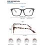 Livho 2 Pack Blue Light Blocking Glasses, Computer Reading/Gaming/TV/Phones Glasses for Women Men,Anti Eyestrain & UV Glare (Matte Black+Leopard)