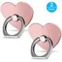 Cellphone Ring Holder Finger Kickstand (2 Pack) - ifab 360° Rotation/Sturdy/Reusable/Grip/Stand/Universal - Compatible with All Smartphones - Rose Gold Heart Cellphone Ring Holder Finger Kickstand (2 Pack) - ifab 360° Rotation/Sturdy/Reusable/Grip/Stand/Universal - Compatible with All Smartphones - Rose Gold Heart