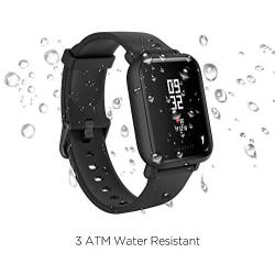 Amazfit Bip Lite Smartwatch, 45-Day Battery Life, Heart Rate & Sleep Monitor, 1.2" Always-On Touchscreen, 3 ATM Water Resistant, Multisport Tracker, Black, Model Number: W1915IN1N