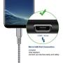 High Speed Micro USB Cable 6-Pack 1FT 1FT 3FT 3FT 6FT 6FT Android Cell Phone Charger Cable Nylon Braided Fast Charging Cord Compatible with Samsung LG HTC Motorola Kindle BlackBerry Xbox PS4 Silver