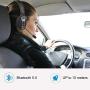 Bluetooth Headset, Willful BT 5.0 Wireless Headset with Microphone (Flexible Noise Cancelling Mic) Mute Button 30Hrs Clear Talk Time Pro for Car Truck Driver Business Home Office Cell Phones PC