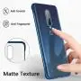 Compatible with Oneplus 7 pro Case,ASONRL Clear Frameless Matte Hard PC Slim Shock Absorption TPU Bumper with Non-Slip Surface Rope Pull Ring Case (Red)