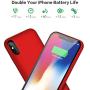 QTshine Battery Case for iPhone X/XS/10, Newest [6500mAh] Protective Portable Charging Case Rechargeable Extended Battery Pack for Apple iPhone X/XS/10(5.8) Backup Power Bank Cover - Red