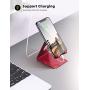 Lamicall Cell Phone Stand, Phone Dock : Cradle, Holder, Stand Compatible with Switch, All Android Smartphone, Phone 6 6s 7 8 X Plus 5 5s 5c XS Max XR 11 Pro Charging Accessories Desk - Red