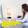 Brightech Grace LED USB Bedside Table & Desk Lamp – Modern Lamp with Soft, Ambient Light, Unique Lampshade & Functional USB Port – Perfect for Table in Bedroom, Living Room, or Office - Black