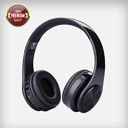 Bluetooth Headphones Wireless Comfortable Smartphones, Hi-Fi Stereo Headset, TF Card MP3 Player/FM/AUX Wired Model Support, 9H Playtime for TV/Computer/iPhone/Samsung and Android Devices.