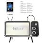 Mobile Phone Screen Stand. Retro TV Mobile Phone Base. Charge Your Phone. with Speakers. for iPhone X / 8/8 Plus / 7/7 Plus / 6 / 6s / 6 Plus / 6s Plus. Smart Gifts for Families, Girls/Boys Friend