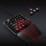 Linkstyle RGB One Handed Gaming Keyboard and Mouse Combo, USB Wired Mechanical Feeling Keypad with Wrist Rest Support, LED Backlit Mouse for Laptop PC Computer Game and Work [35 Keys & Blue Switches]