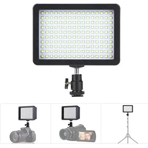 Vbestlife 160 LED Video Light with Cold Shoe, 5600K CRI85+ Dimmable Light Digital Camera Fill Light for Nikon Sony Canon with Three Color Patches Vbestlife 160 LED Video Light with Cold Shoe, 5600K CRI85+ Dimmable Light Digital Camera Fill Light for Nikon Sony Canon with Three Color Patches