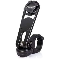 Rokform - Motorcycle Handlebar Cell Phone Mount, Mounts to ANY Handlebar Measuring from 7/8" to 1-1/4", Secures Phone Via Quad Tab Twist Lock Mount and Built-In Magnet Mount (Black)