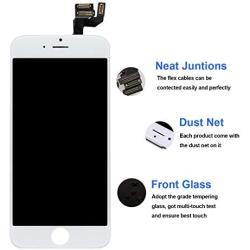 Screen Replacement Compatible with iPhone 6S 4.7 inch Full Assembly - LCD 3D Touch Display Digitizer with Ear Speaker, Sensors and Front Camera, Fit Compatible with All iPhone 6s (White)