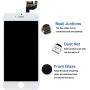 Screen Replacement Compatible with iPhone 6S 4.7 inch Full Assembly - LCD 3D Touch Display Digitizer with Ear Speaker, Sensors and Front Camera, Fit Compatible with All iPhone 6s (White)