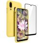 Vinve Samsung Galaxy A20 Case, Galaxy A30 Case, Liquid Silicone Slim Gel Rubber Full Body Protection Shockproof Cover Drop Protection Case for Galaxy A20 (Yellow)