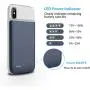 OMEETIE Battery Case for iPhone Xs Max, 5000mAh Slim Portable Rechargeable Charging Case Compatible with iPhone Xs Max(6.5 inch) Protective Charger Case (Blue)