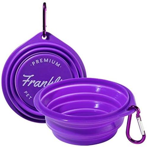 Franklin Pet Supply Collapsible Pet Travel Bowl BPA Free – FDA Approved – Dogs – Cats