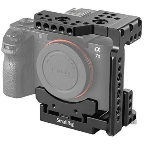 SMALLRIG Quick Release Half Cage for Sony A7R III/A7 III/A7 II/A7R II/A7S II, QR Plate for Manfrotto 501PL System - 2098