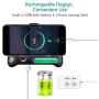 Mobile Game Controller with Radiator/Mobile Phone Holder/Cellphone Clamp/Clip Compatible for PUBG 5-in-1 Gamepad Shoot and Aim Trigger Phone Cooling Pad Power Bank for Android & iOS