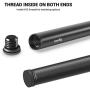 SMALLRIG 16 Inches (40 cm) Black Aluminum Alloy 15mm Rod with M12 Female Thread, Pack of 2 – 1054