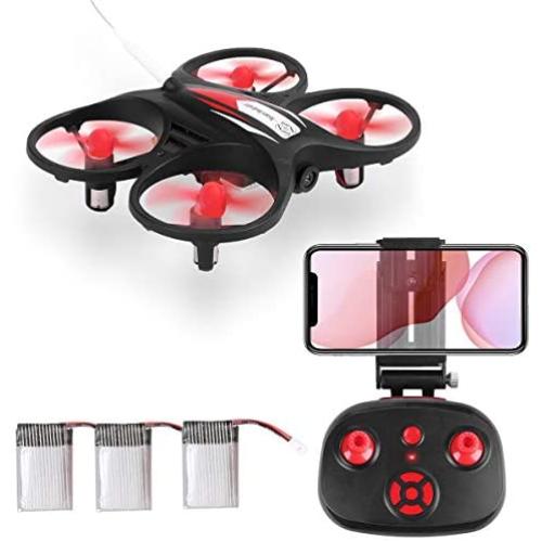 Mini Drone,AICase Mini Drone for Beginner, WiFi FPV RC Quadcopter with 720P HD Camera Altitude Hold Headless Mode 3D Flip Speed Switch 3 Batteries for Kids Gift
