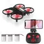 Mini Drone,AICase Mini Drone for Beginner, WiFi FPV RC Quadcopter with 720P HD Camera Altitude Hold Headless Mode 3D Flip Speed Switch 3 Batteries for Kids Gift