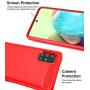 Aliruke Case for Samsung Galaxy A71 5G Case with Tempered Glass Screen Protector[2 Pack],Slim Shockproof TPU Bumper Cover Flexible Lightweight Protective Phone Case for Samsung Galaxy A71 5G, Red