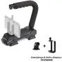 Movo Action Video Stabilizing Handle Grip for GoPro HERO, HERO2, HERO3, HERO4, HERO5 amd Apple iPhone 4, 4S, 5, 5S, 6, 6S, 7, 8, X (Reg / Plus), Samsung Galaxy S3, S4, S5, S6, S7 Smartphones