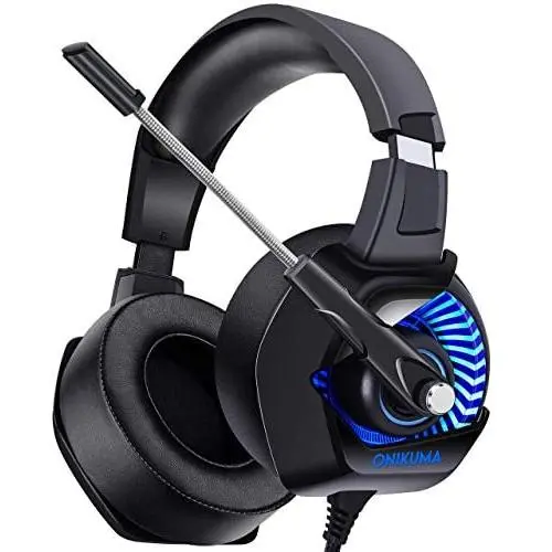 ONIKUMA II Gaming Headset for PS4, Xbox One, PC, Nintendo Switch, Over-Ear Noise Cancelling Headphones with Soft Memory Earmuffs, 7.1 Surround Sound, Volume/Mic Control, LED Light for Laptop Mac ONIKUMA II Gaming Headset for PS4, Xbox One, PC, Nintendo Switch, Over-Ear Noise Cancelling Headphones with Soft Memory Earmuffs, 7.1 Surround Sound, Volume/Mic Control, LED Light for Laptop Mac