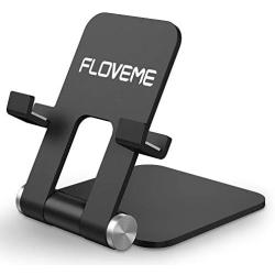 Cell Phone Holder Stand for Desk FLOVEME Aluminum Metal Adjustable Foldable Smartphone Holder Mobile Phone Stand Cradle for Desktop Office Accessories Compatible Size 4-7.9