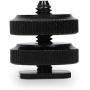 Camera Hot Shoe Mount to 1/4"-20 Tripod Screw Adapter Flash Shoe Mount for DSLR Camera Rig (Pack of 2)