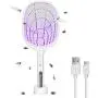 Bug Zapper, 3000 Volt Indoor & Outdoor Electric Fly Swatter, USB Rechargeable Mosquito Killer Racket for Home Bedroom, Kitchen,Office, Backyard, Patio,Safe to Touch with 3-Layer Safety Mesh Bug Zapper, 3000 Volt Indoor & Outdoor Electric Fly Swatter, USB Rechargeable Mosquito Killer Racket for Home Bedroom, Kitchen,Office, Backyard, Patio,Safe to Touch with 3-Layer Safety Mesh
