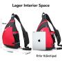 KAKA Sling Bag,Crossbody Backpack Shoulder Bag Travel With USB Charging Port