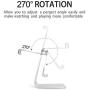 POKANIC Cell Phone Stand Dock Holder Cradle Mount Organizer Charger StationTable, Desktop Bed Office School Kitchen Travel Foldable Portable Adjustable, Multi-Angle Aluminum Non-Slip, Kids (Silver)