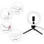 10" Ring Light with Tripod Stand & 2 Cell Phone Holder for YouTube Video & Tiktok, Lusweimi Mini Dimmable Desk Makeup Led Ringlight for Photography, Shooting and Live Streaming