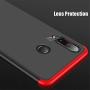 HikerClub Huawei P30 Lite Case with Screen Protector 3 in 1 Hard Plastic Ultra Thin Slim Fit 360 Degree Full Body Protective Shockproof Anti-Scratch Case for Huawei P30 Lite (Black&Red)