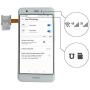 GVKVGIH Dual SIM Adapter (2 Pcs) for Samsung S7 / S7 Edge / S8 / S8+ Huawei Mate7/8/9 Xiaomi Lenovo,Ultra-Slim 2-in-1 Gold Extender for Android Smartphone