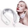 Neck Massager, Intelligent Neck Massage with Heat, Portable Cordless Massage Equipment, 3 Modes 15 Speeds Electric Pulse Massage at Home Office Travel, Gifts for Women Men Dad Mom Festive Present